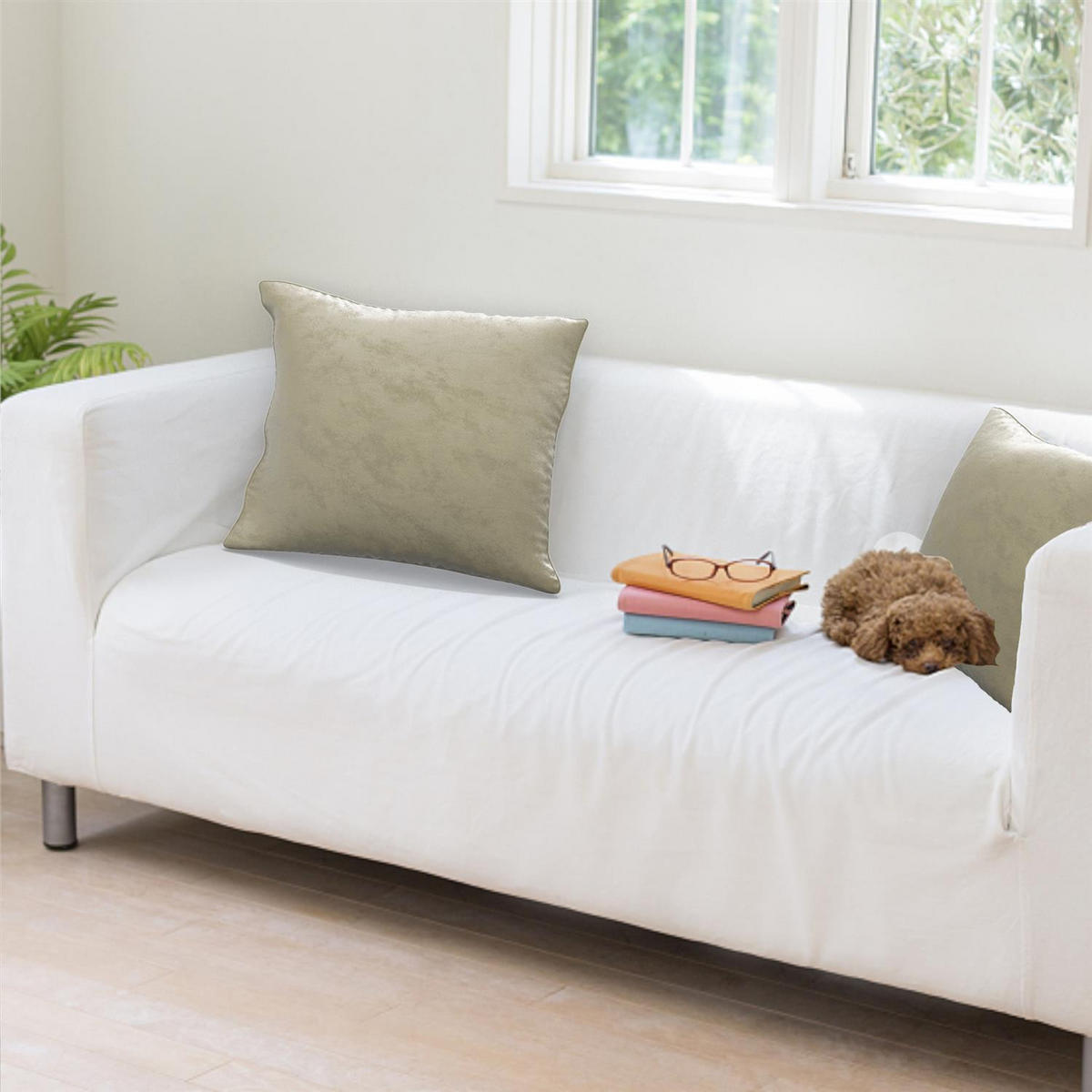 KISSENHÜLLEN-SET (2-tlg.) 40/40 cm (Beige) - Beige, Textil (40/40cm) - Intirilife