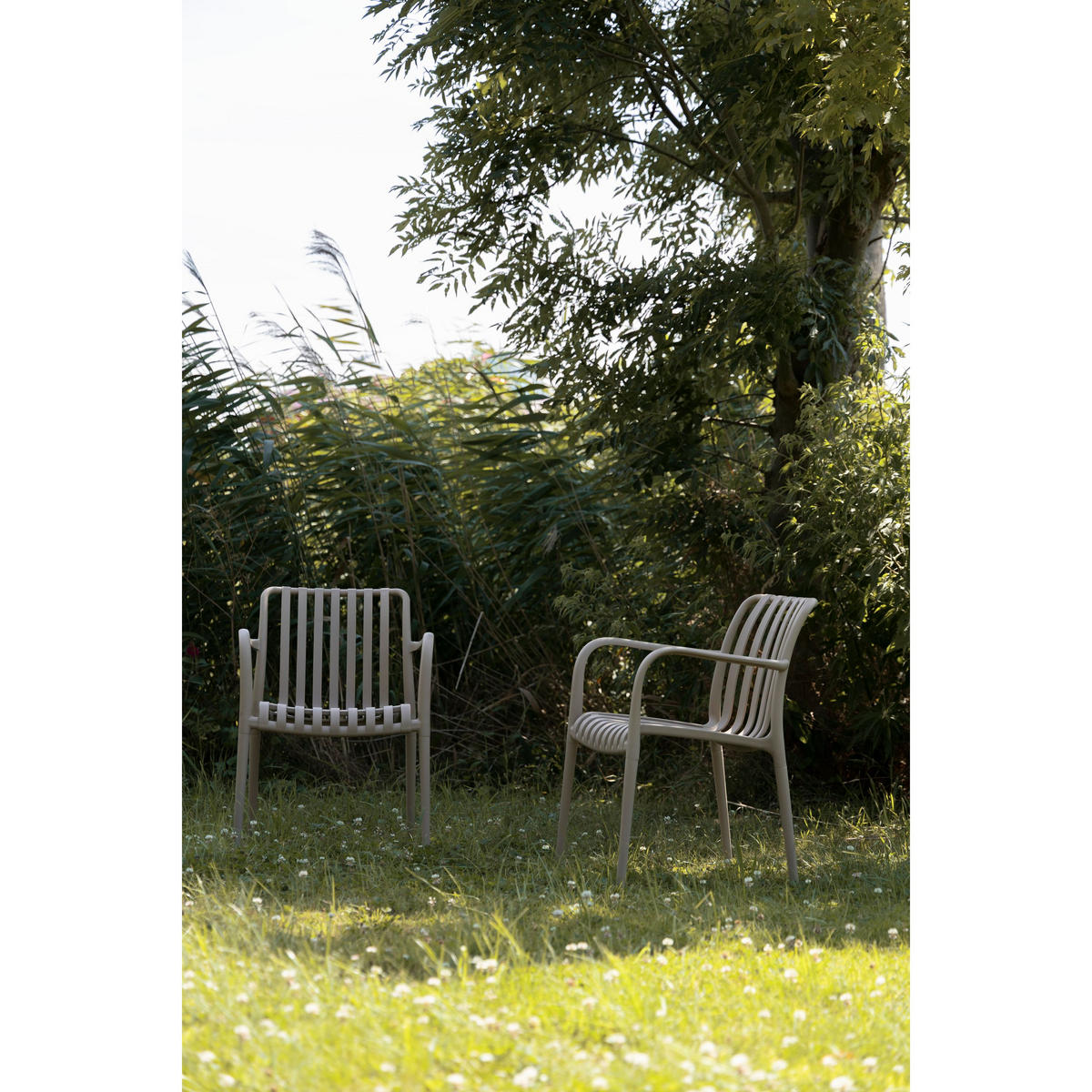 GARTENSTUHL Amae Beige - 4 er Set - Beige, Kunststoff (53/80.5/57cm) - Housecraft Living