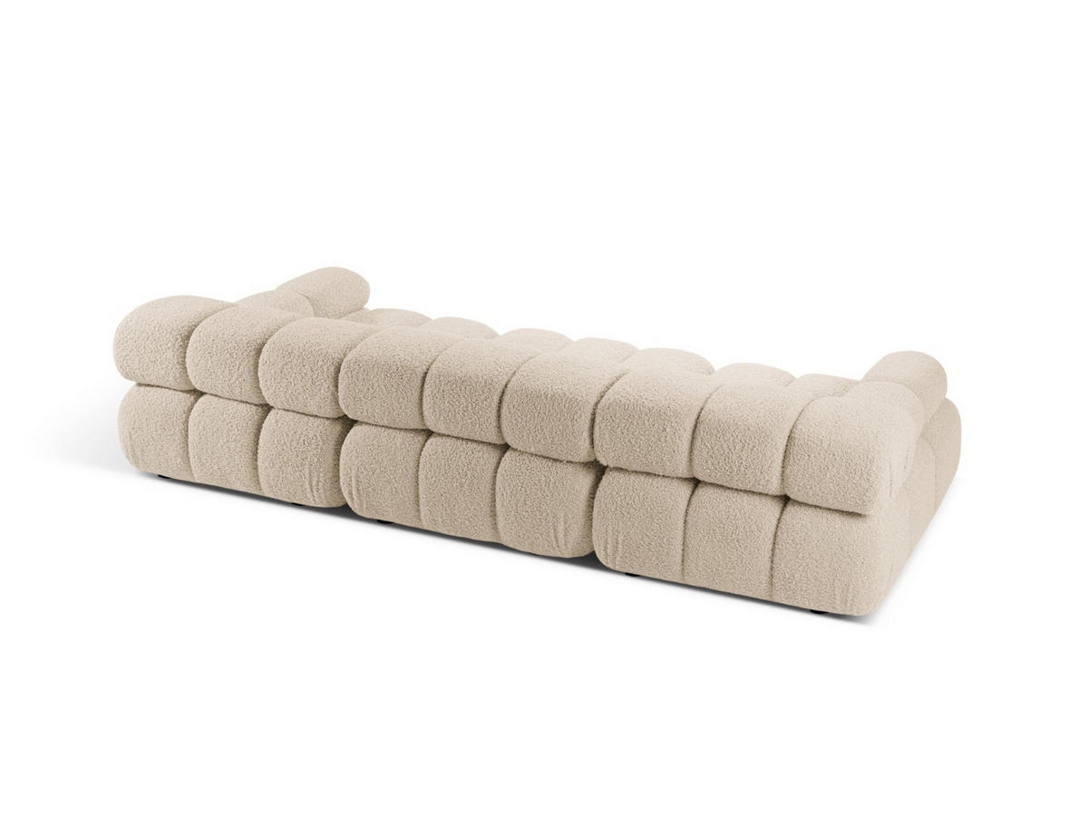 SOFA modular Bellis aus Boucle leichtes beige 3 Sitzplätze - Creme, Textil (94/70/282cm) - Micadoni