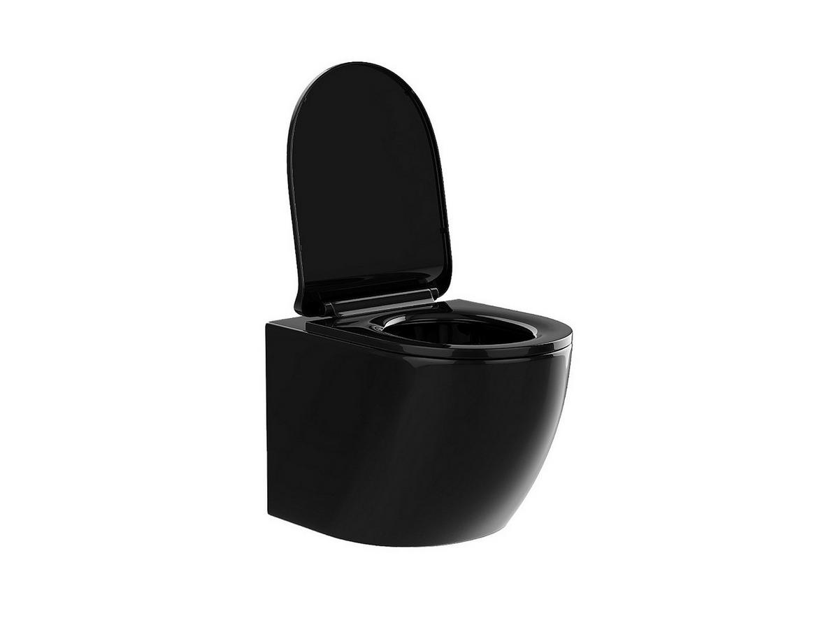 HÄNGE WC - 36 cm x 53.5 cm - keramik - schwarz Javoine - Schwarz, Keramik (36/36/53.5cm) - Vente-Unique
