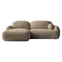 ECKSOFA Mayo, Seite: Links - Schwarz/Braun, Holz/Kunststoff (275/175cm) - MIRJAN24