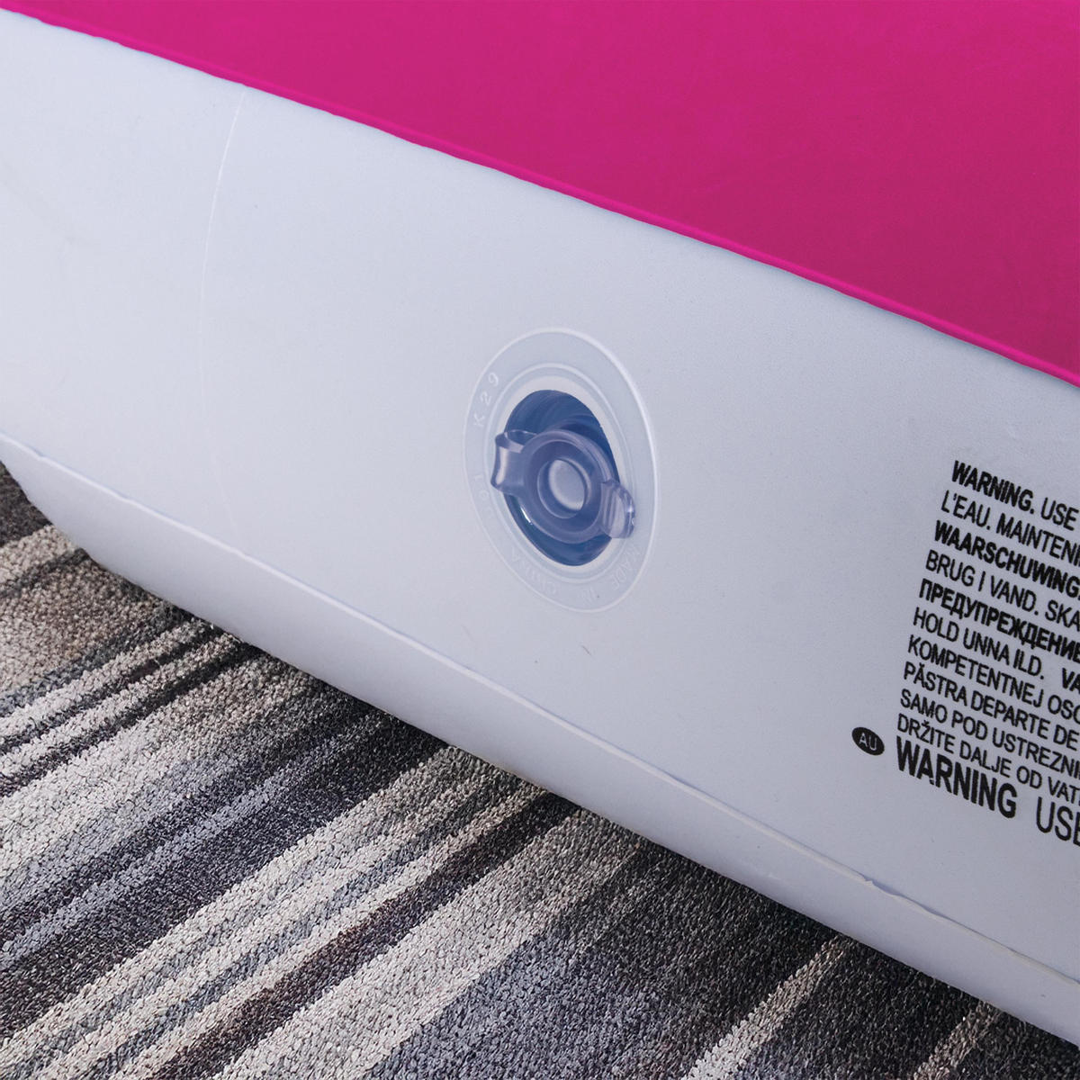 LUFTBETT Luftmatratze Camping Kinder 157x66x23cm rosa aufblasbar ohne Pumpe - Rosa, Kunststoff (66/157cm) - Avenli