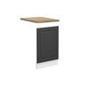 FRONTBLENDE Fame-Line Anthrazit-Gold 45 cm, AP Eiche - Anthrazit/Graphitfarben, Holzwerkstoff (45/67.4/1.6cm) - Vicco