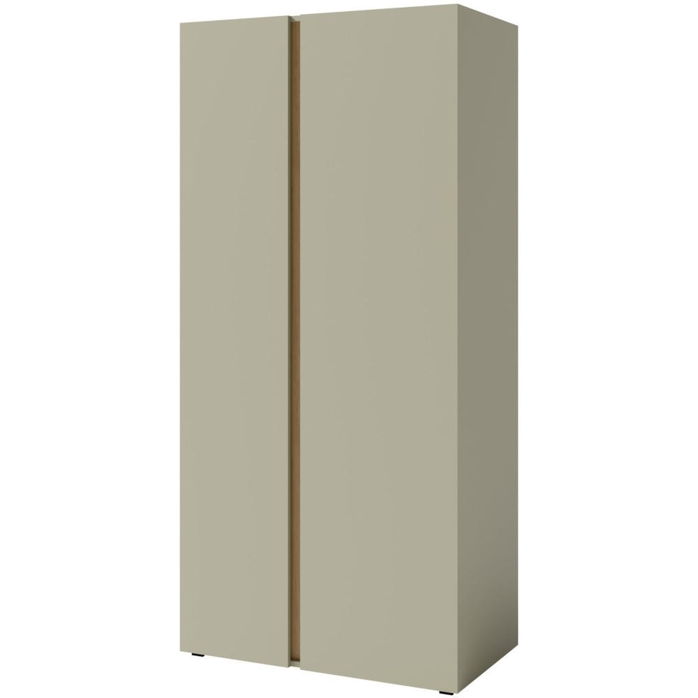 Beautysofa Drehtürenschrank Eukalyptusholz 90x195x50 cm