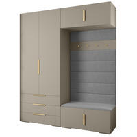 GARDEROBEN-SET 236,7/200/47 - Kaschmir/Goldfarben, Holz/Kunststoff (200/236.7/47cm) - Abiks Möbel
