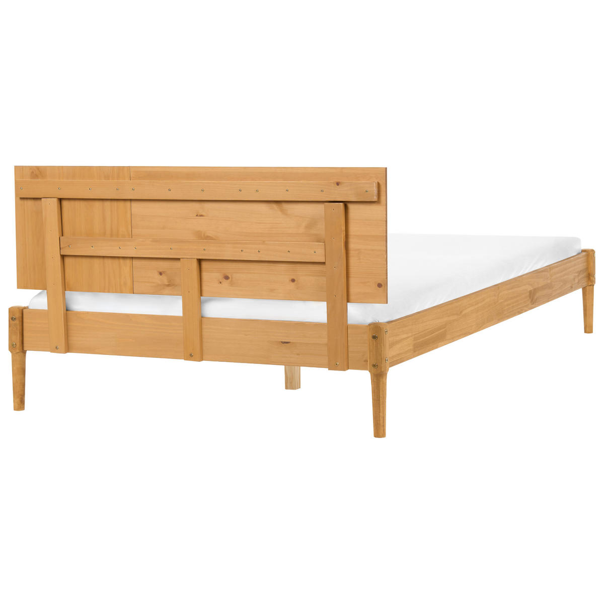 BETT mit Lattenrost 140/200 Kiefernholz Hellbraun Flavignac - Hellbraun/Braun, Holz (140/200cm) - Beliani