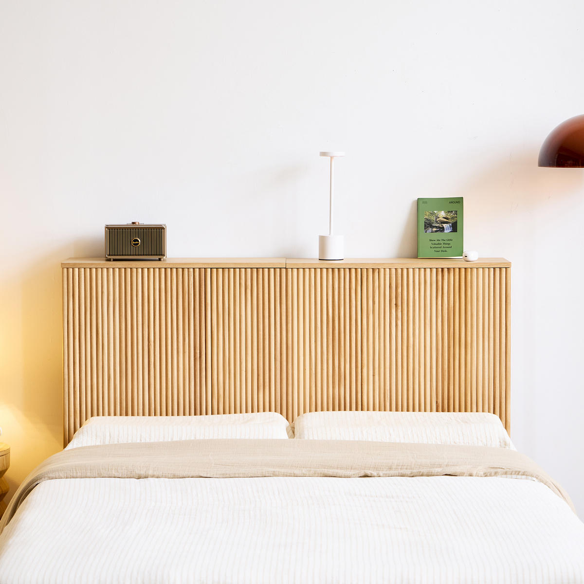 BETTKOPFTEIL Rechteckig 140 cm Holz - Braun, Holz (140/100/24cm) - Nordlys