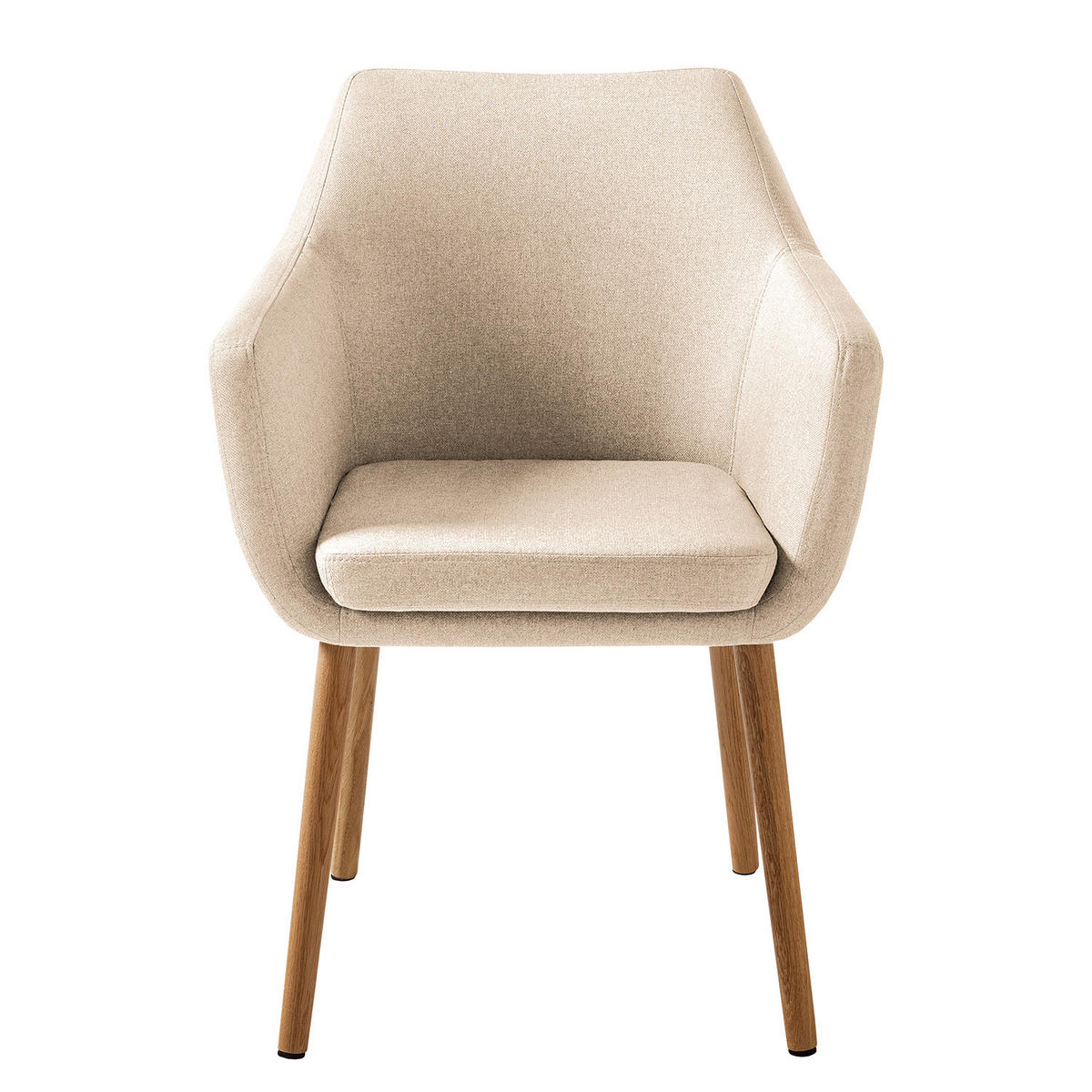 ARMLEHNENSTUHL - XXL - Beige, Holz/Textil (62/84/62cm) - home24