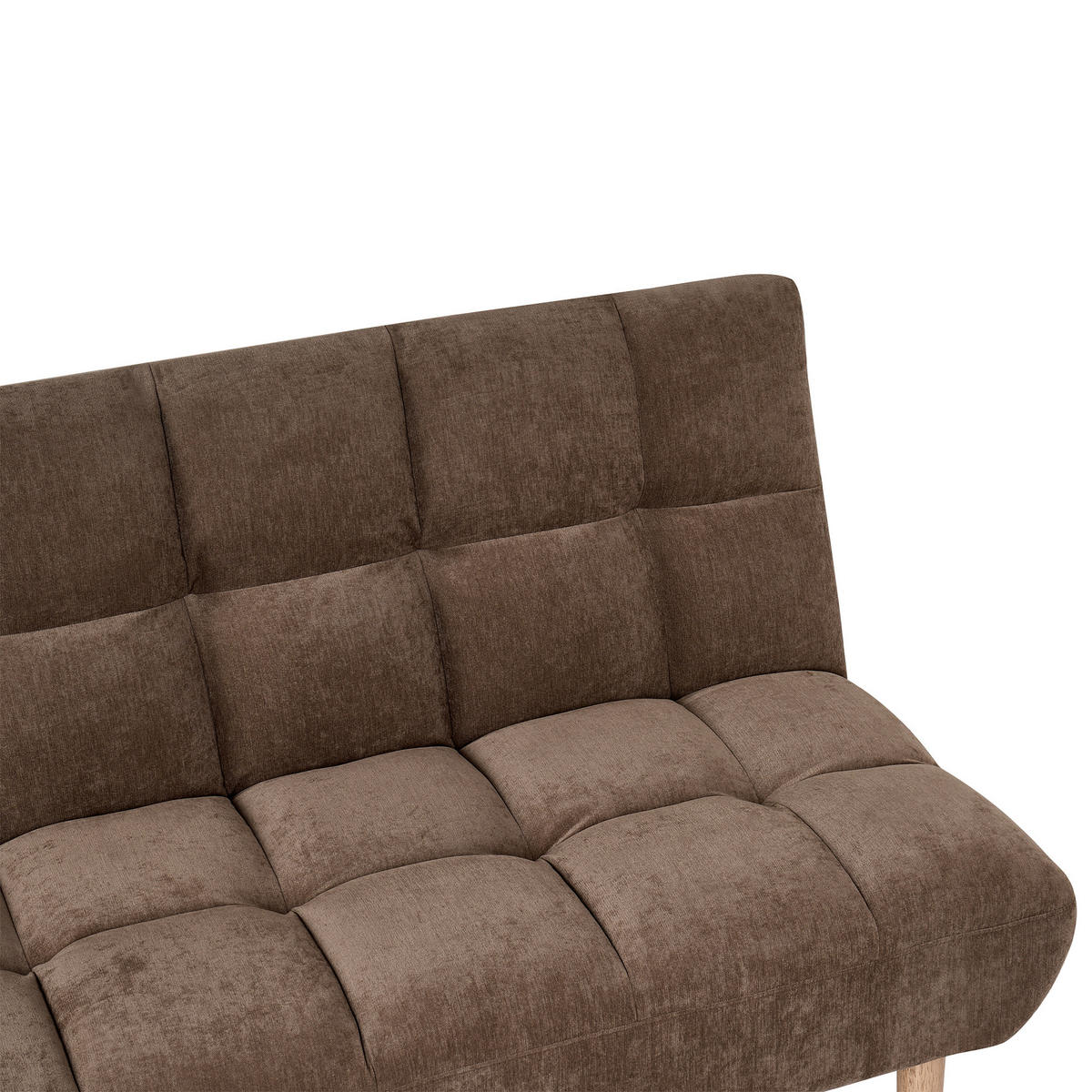 SCHLAFSOFA 2-Sitzer Chenillegewebe Braun Risor - Braun, Textil (190/83/90cm) - Beliani