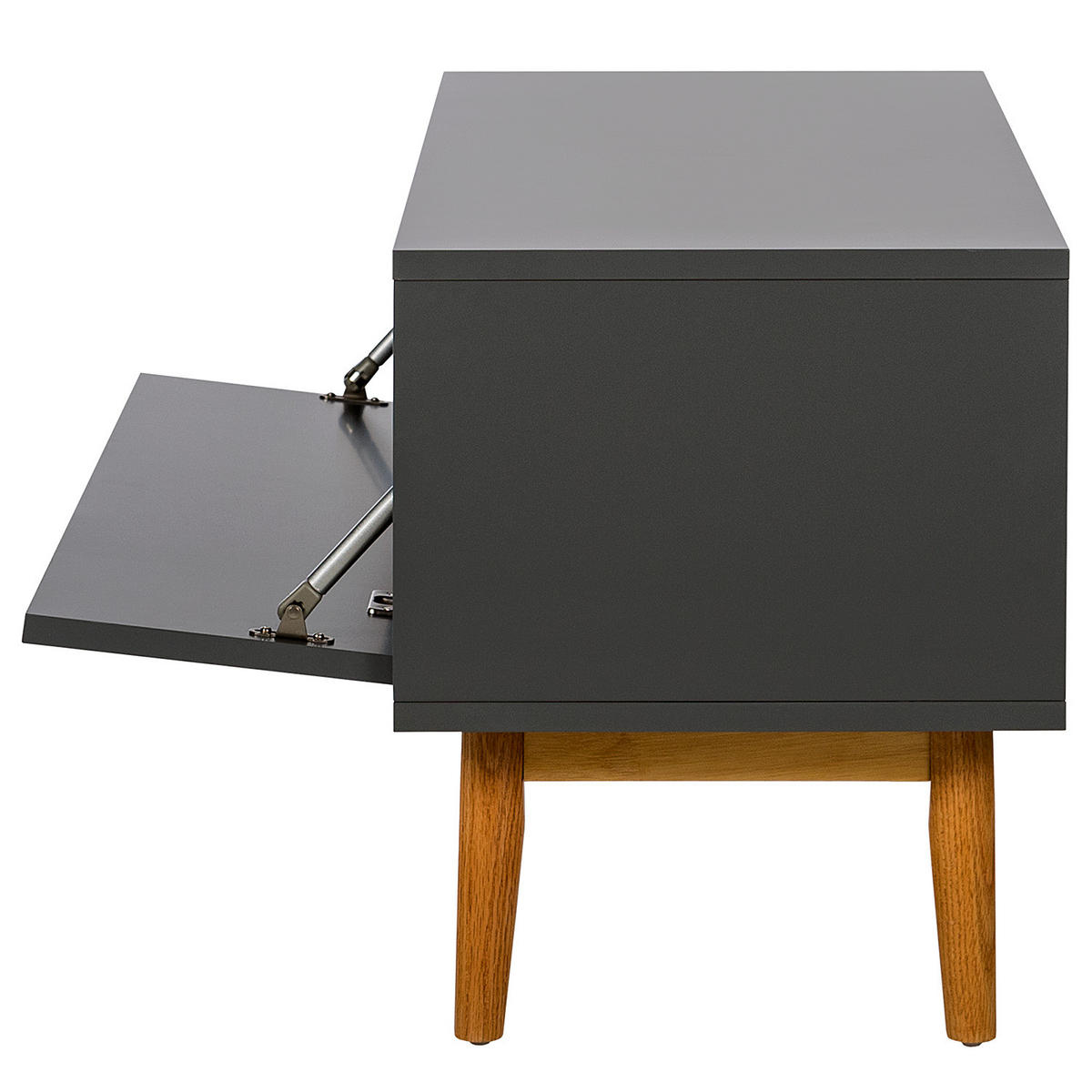 GARDEROBENBANK - Eichefarben/Grau, Holzwerkstoff (95/49/40cm) - home24