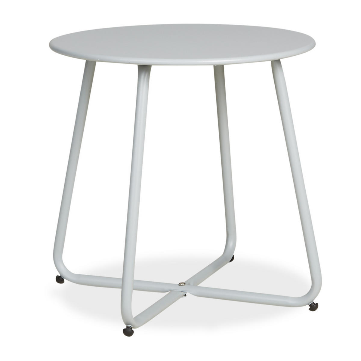 GARTENMÖBEL-SET 3-tlg. Kunststoff Grau - Grau, Kunststoff/Metall - Homestyle4u