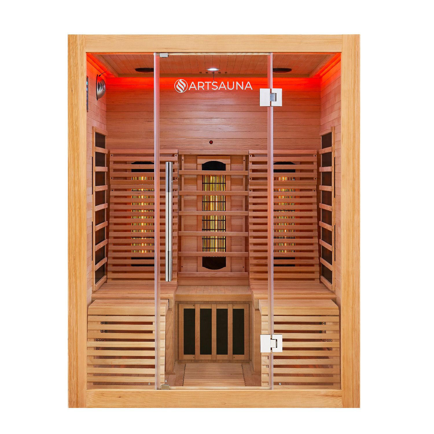 INFRAROTKABINE Helsinki 150 mit Dual-Technologie & Hemlockholz - Naturfarben, Holz (150/190/150cm) - Artsauna