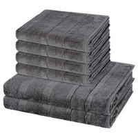 FROTTIERSET Noblesse 6-teilig - Dunkelgrau, Textil (50/100cm) - Cawoe