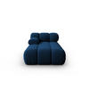 CHAISELONGUE links Bellis aus Samt königsblau - Blau, Textil (97/62/157cm) - Micadoni