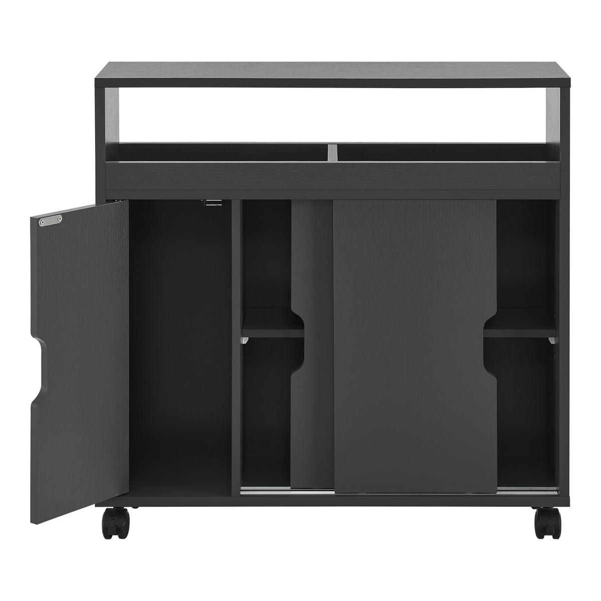 SEITENSCHRANK Lumijoki - Dunkelgrau, Holzwerkstoff (70/71/20cm) - [en.casa]