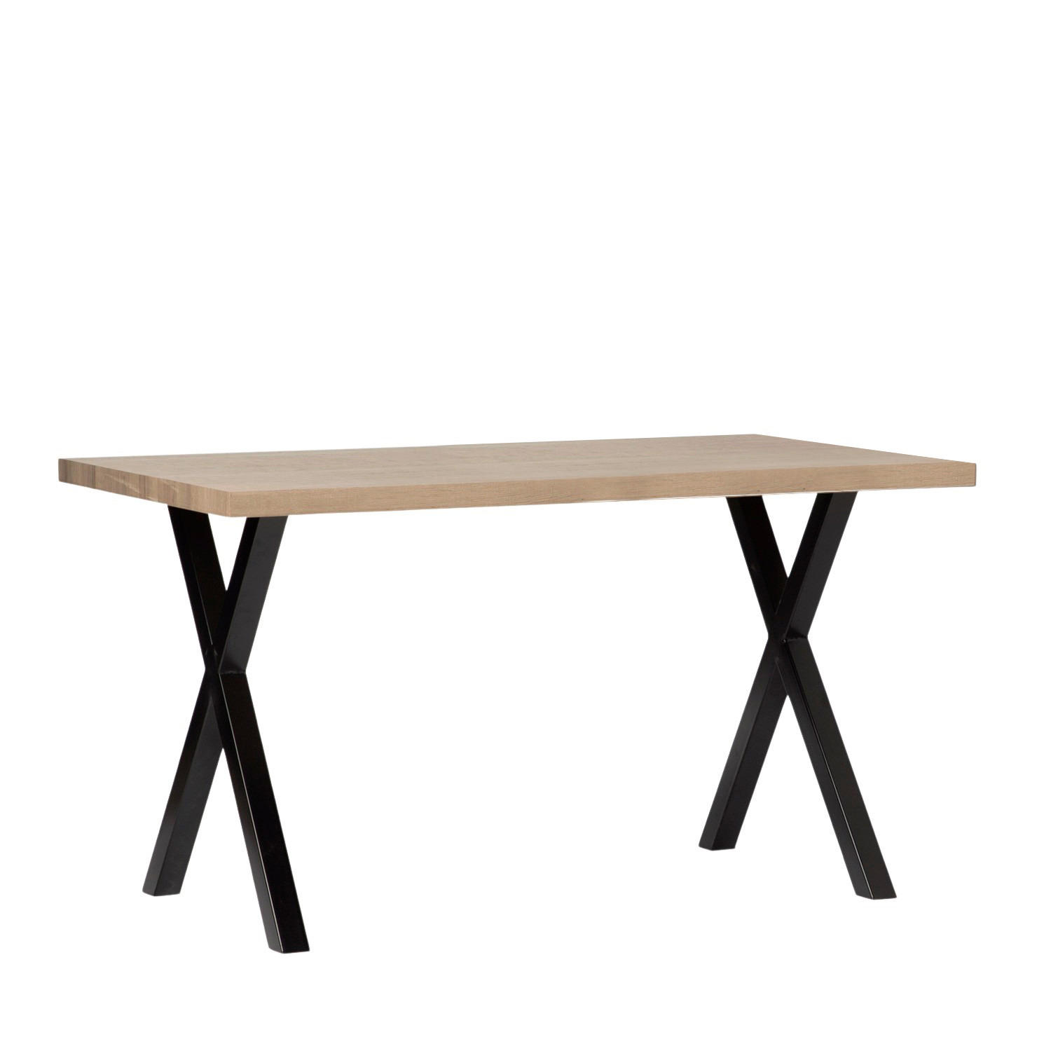 ESSTISCH Parks Schwarz 135 cm x 75 cm - Schwarz, Holzwerkstoff (80/135/75cm) - Klast Home