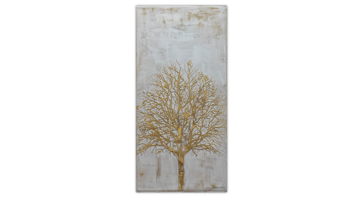 ACRYLBILD HANDGEMALT 60/120 cm - Grau, Holz/Textil (60/120cm) - KUNSTLOFT