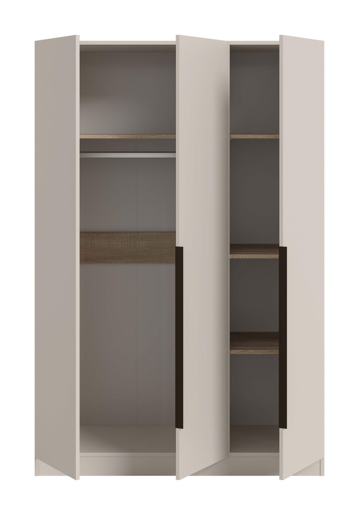 KLEIDERSCHRANK 3-türig KOPENHAGEN (B/H/T: ca. 120/181/52 cm) in Kaschmir/Kaschmir - Kaschmir, Holz (120/181/52cm)