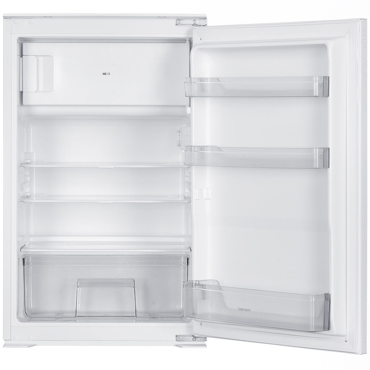 KÜHLSCHRANK Einbau, mit Gefrierfach, 88cm Nische, 118 Liter, Schlepptürtechnik, CFB1181E - Weiß, Glas/Kunststoff (54/89/54cm) - homeX