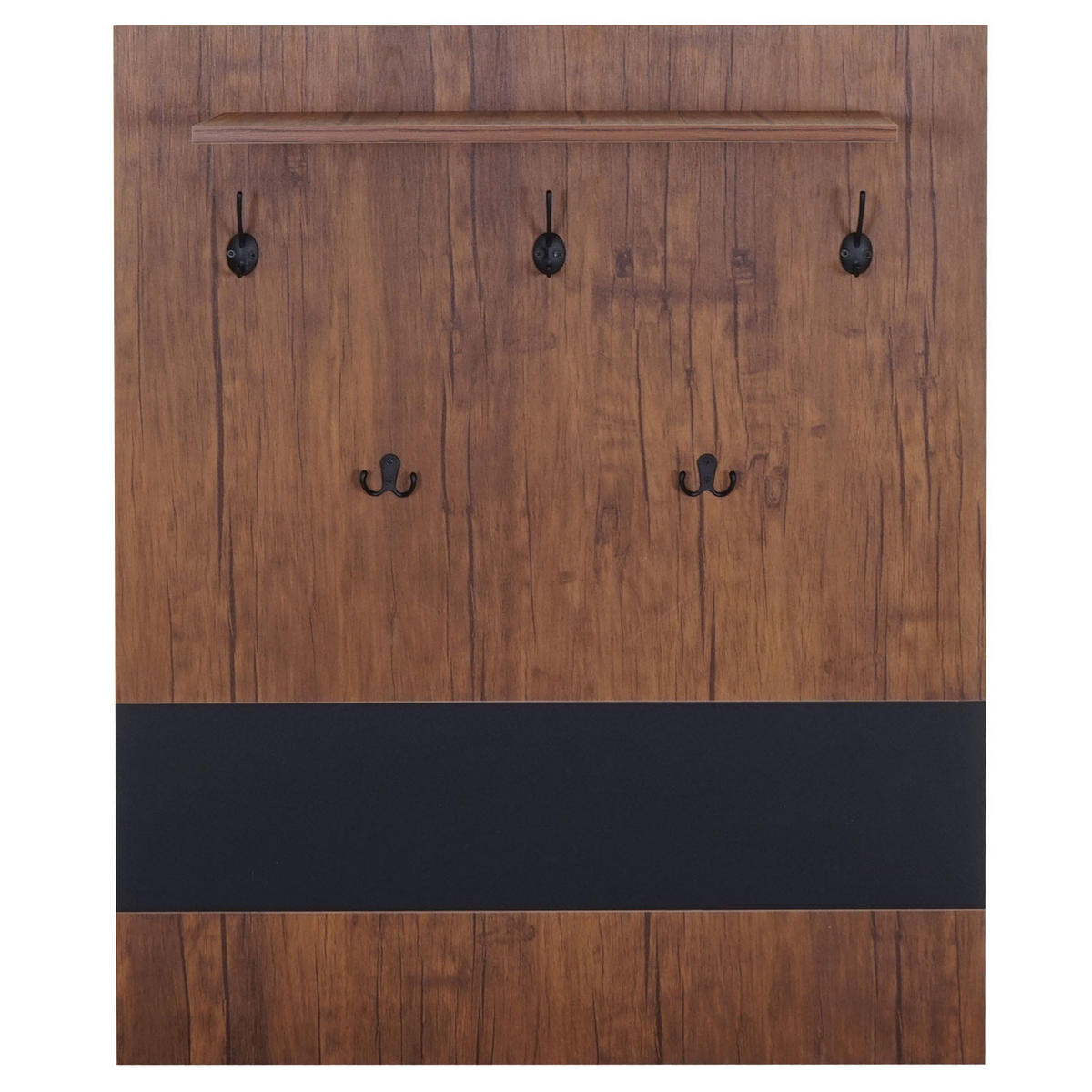 WANDGARDEROBE Wildeiche Dekor, Schwarz - Wildeiche/Schwarz, Holzwerkstoff (80/100/21cm) - MCW