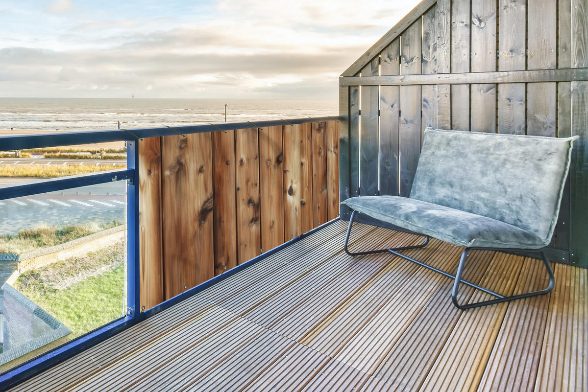 BALKON-SICHTSCHUTZ Holz - Regale - Braun - Buchefarben, Kunststoff (200/90cm) - MuchoWow
