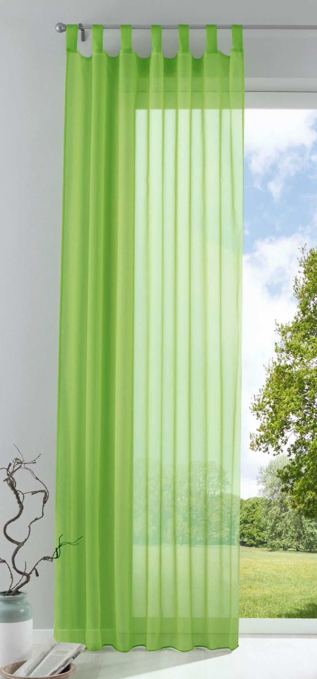 SCHLAUFENSCHAL PULA HxB 175x140 cm Apfelgrün - Hellgrün, Textil (140/175cm) - Gardinenbox