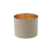 TEELICHTHALTER Chennai L, Eisen, Sandstone, Gold, 10 cm - Beige, Metall (10cm) - Gift Company