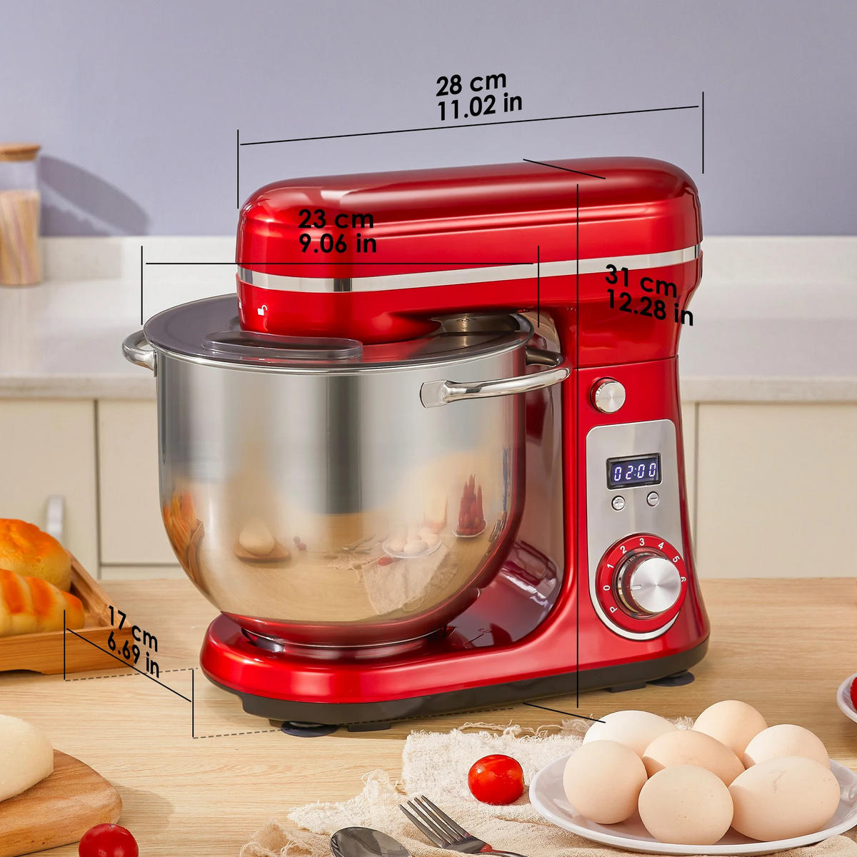 KÜCHENMASCHINE 6-Gang Schwarz - Schwarz, Metall (35.1/31.2/28.5cm) - Kaket