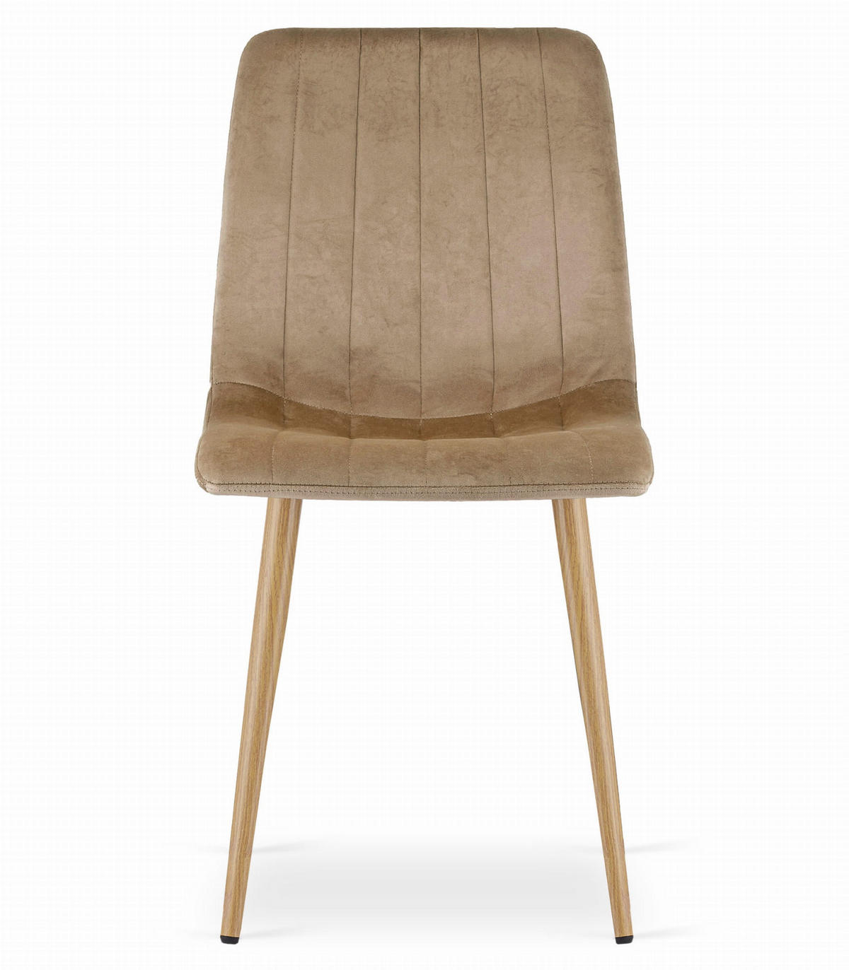 ESSZIMMERSTUHL 2-er Set JEWA brauner Sitz, Beine in Holzfarbe - Eichefarben/Braun, Textil (43/90/51cm) - Valora