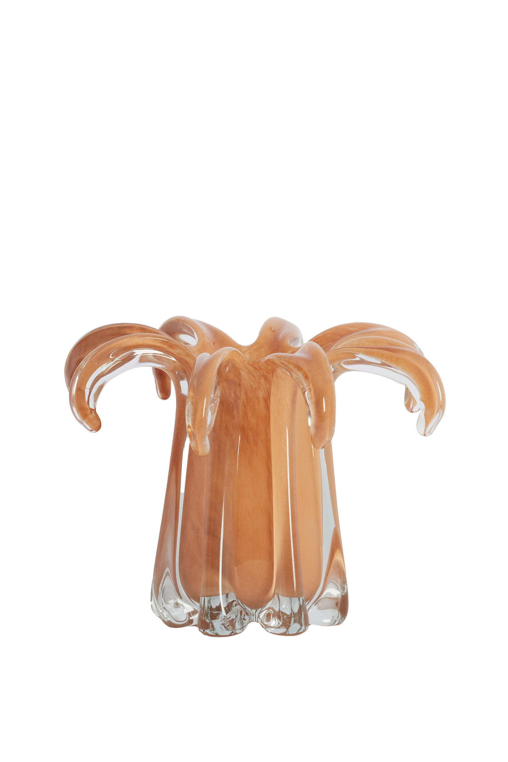 VAZE Avenia Braun 24/24/19 cm - Braun, Glas (19cm) - Light & Living