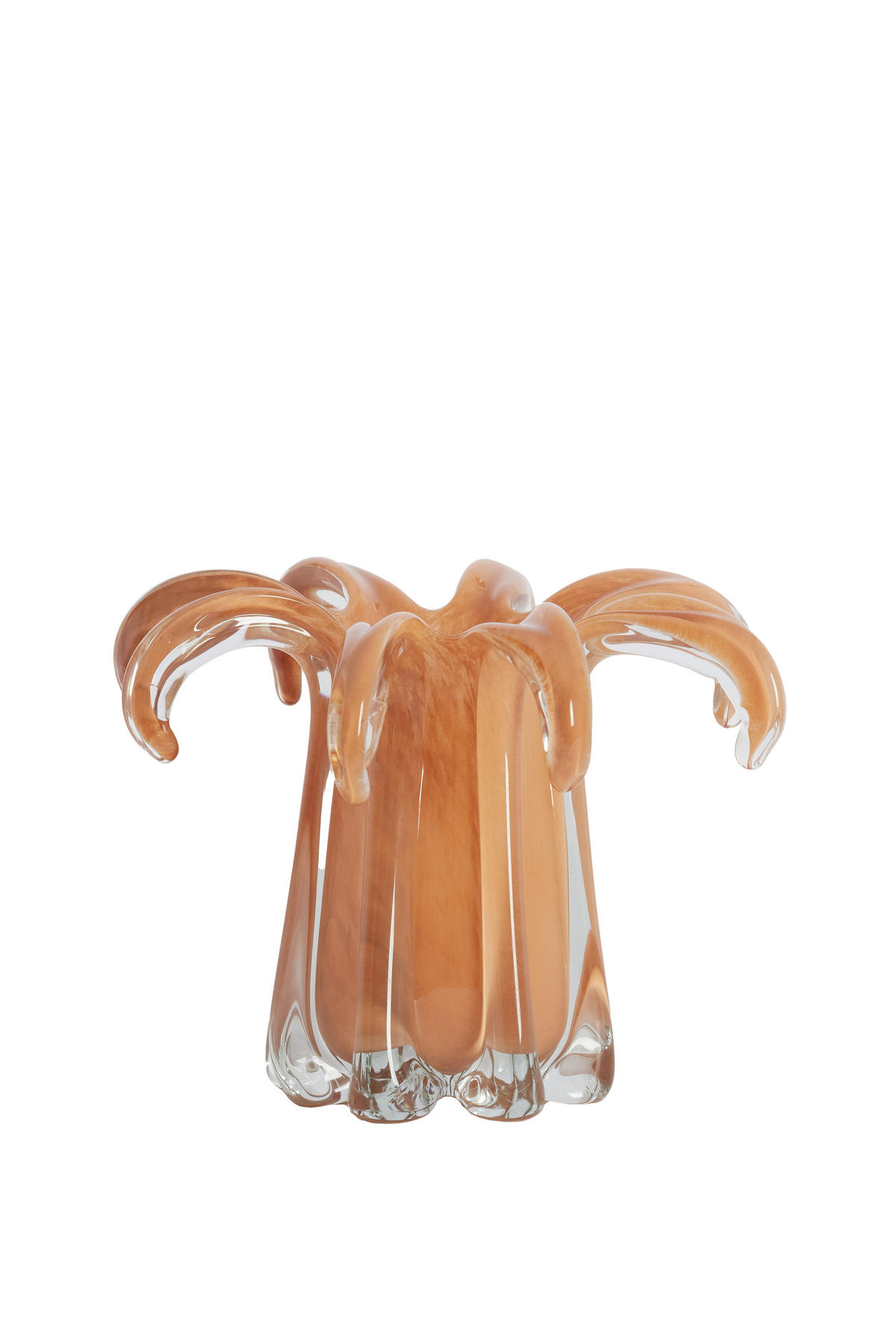 VAZE Avenia Braun 24/24/19 cm - Braun, Glas (19cm) - Light & Living