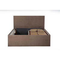 POLSTERBETT Gent Sahara 140 x 200 x 32 cm Stauraum ohne hydraulische Funktion Mit hochwertiger Matratze H3 (bis 120 kg) und Lattenrost - Sahara, Holz (140/200cm) - Halmon Schlafkomfort Betten 