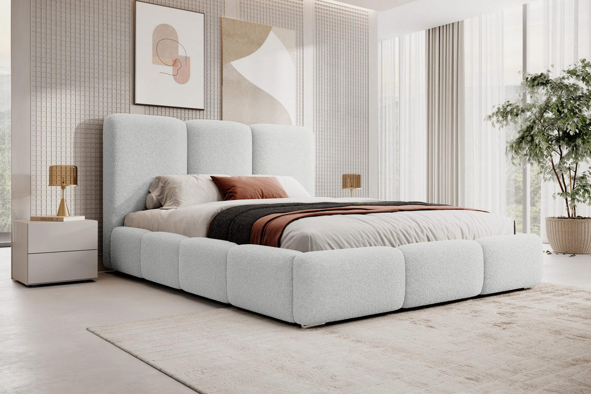 POLSTERBETT Doppelbett Kestle 180x200 cm Weiß - Weiß, Textil (180/200cm) - Fedve