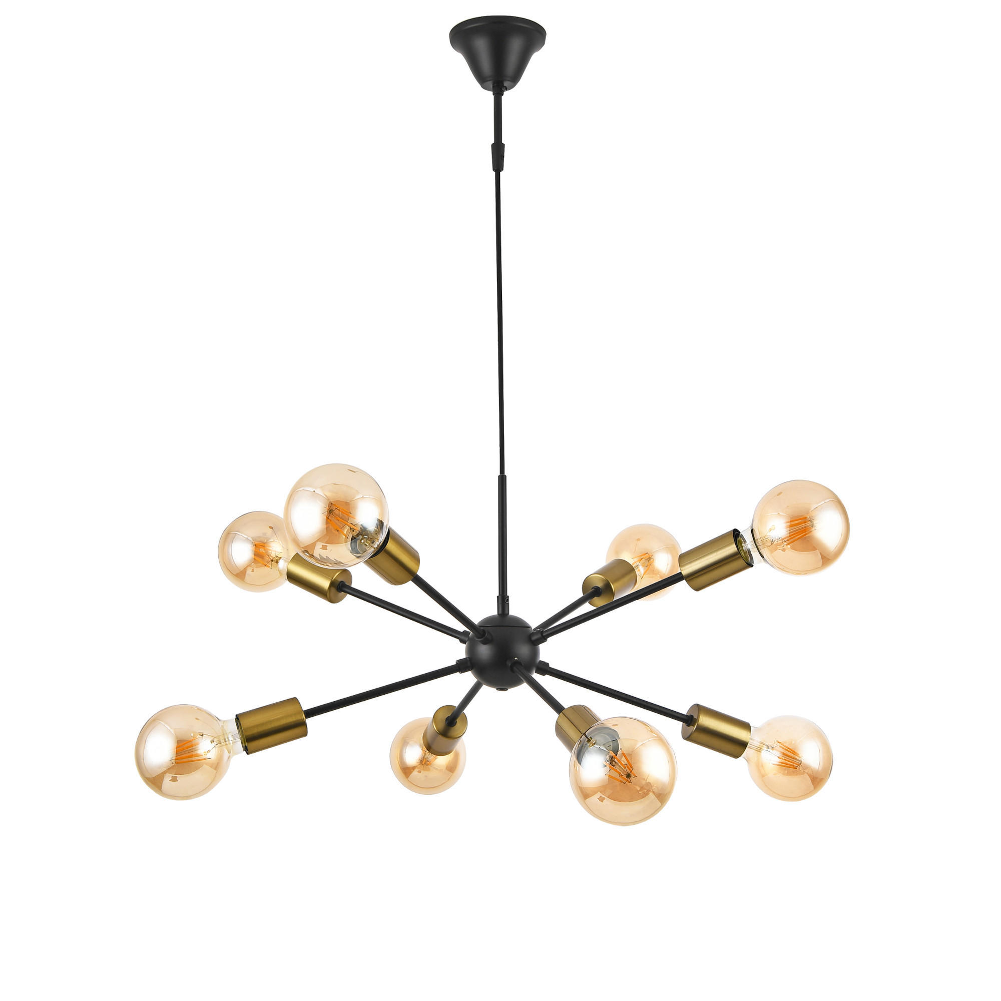 HÄNGELEUCHTE Amiens - Schwarz, Metall (56/56/150cm) - lux.pro