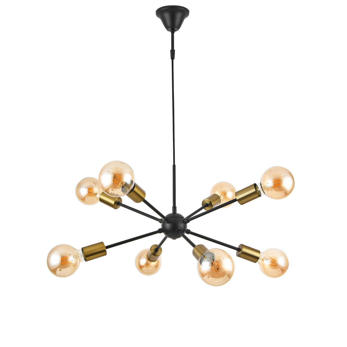 HÄNGELEUCHTE Amiens - Schwarz, Metall (56/56/150cm) - lux.pro