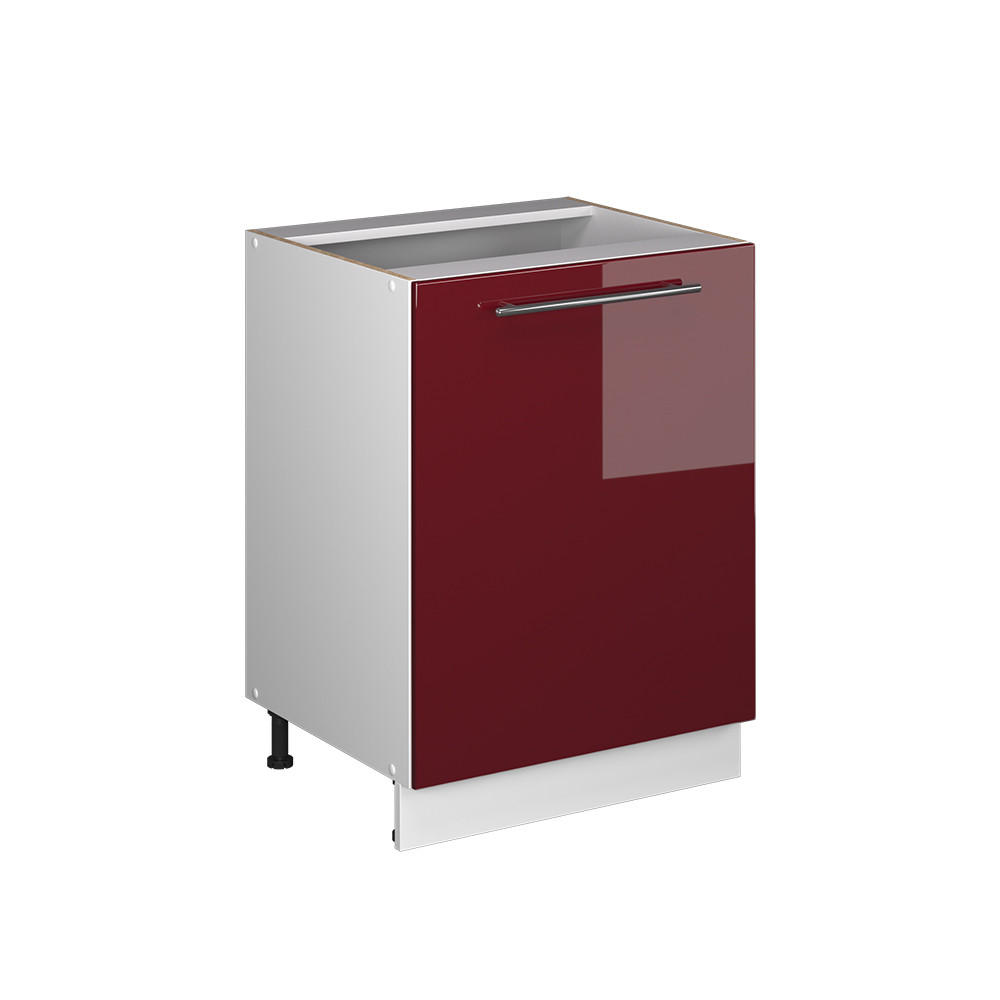 KÖKSUNDERSKÅP Fame-Line, Bordeaux högblank/Vit, 60 cm 1 dörr utan bänkskiva Bordeaux, Vit 82/60/51.6 cm