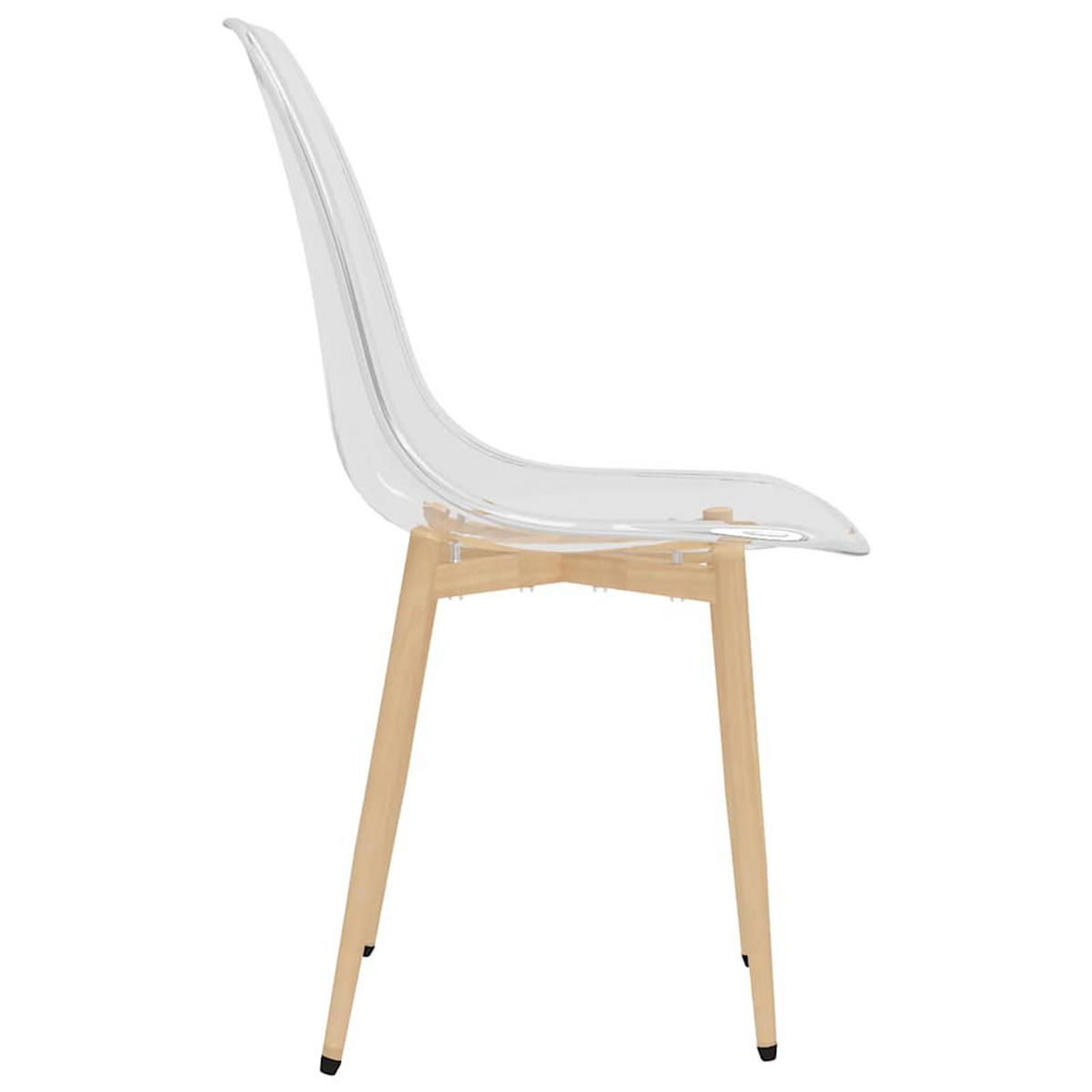 ESSZIMMERSTÜHLE 2 Stk. Transparent PET 46*52*84cm - Transparent, Metall (46/84/52cm) - ZMH