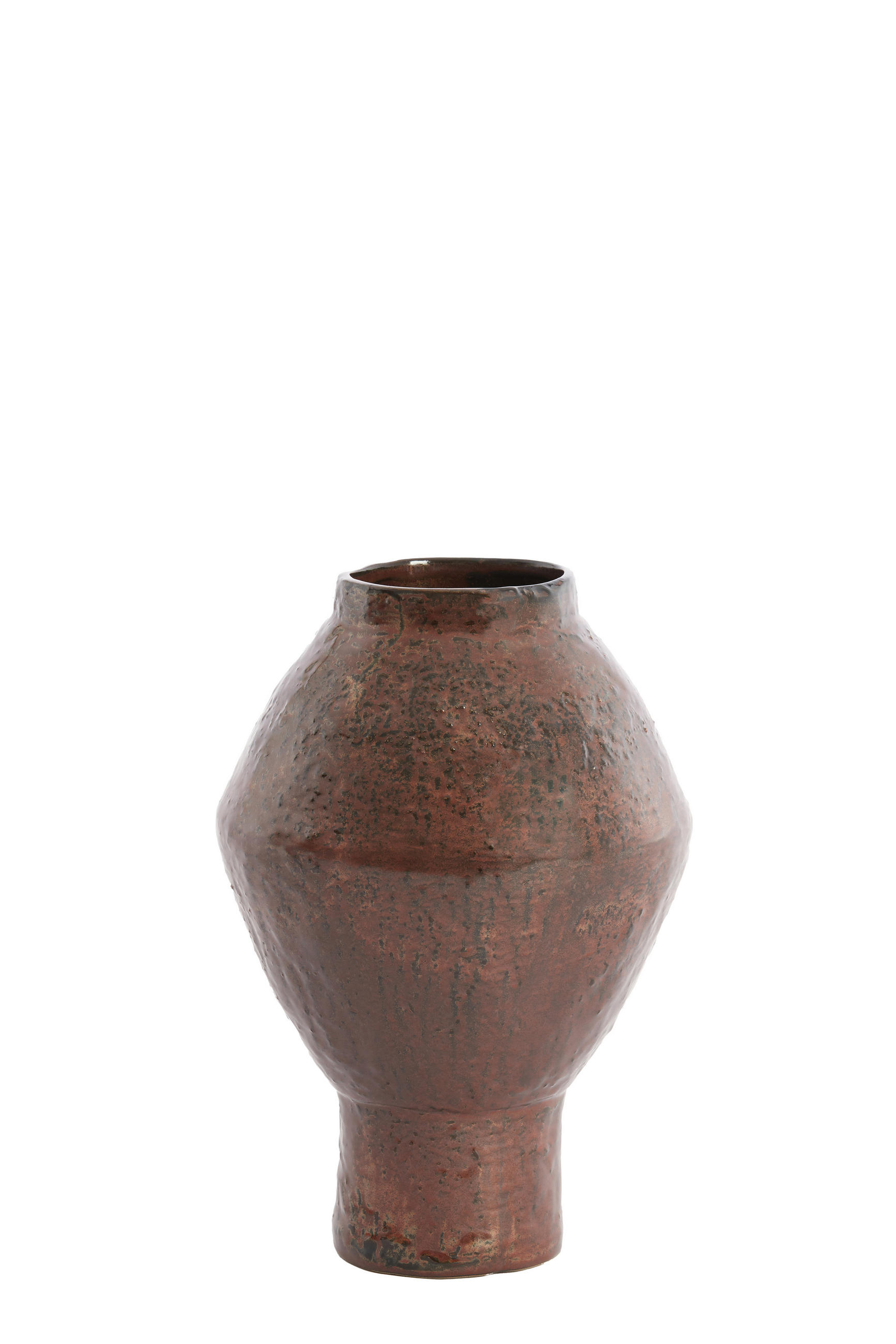 VAZE Vasora Braun 22.5/22.5/33 cm - Braun, Keramik (33cm) - Light & Living