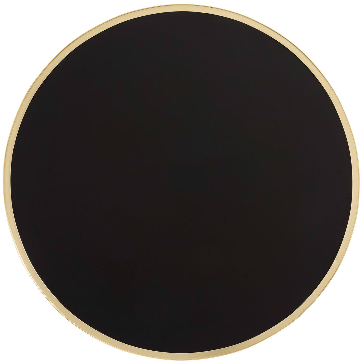 TISCHPLATTE runder 60 cm, Schwarz - Goldfarben/Schwarz, Metall (60/2.5/60cm) - Oviala