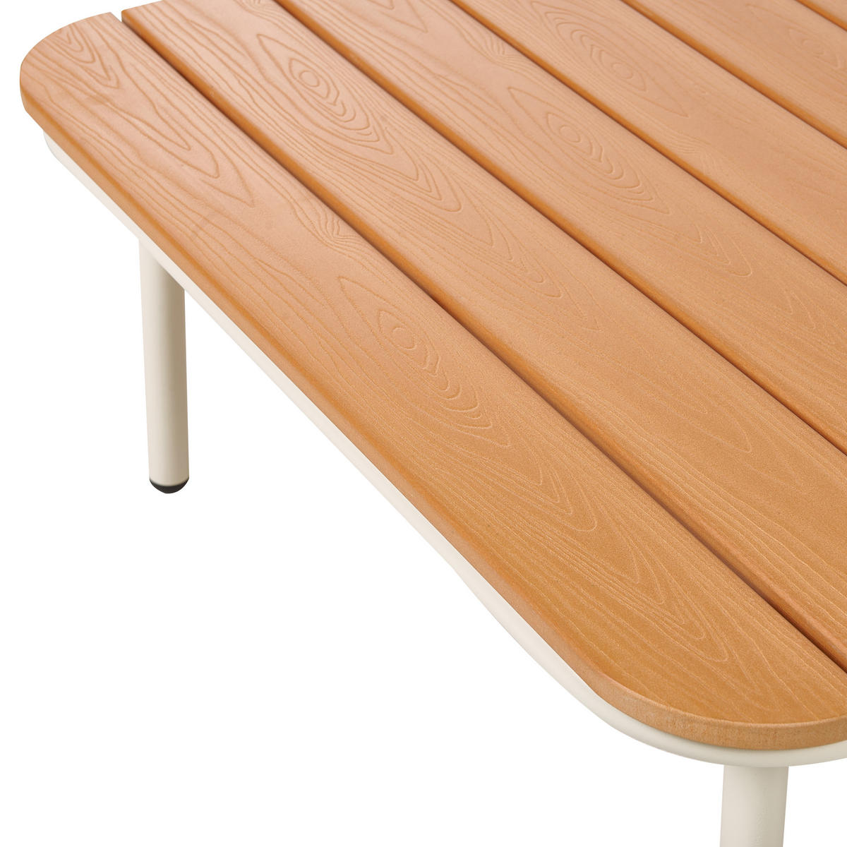 LOUNGETISCH Heller Holzfarbton Senise - Hellbraun/Weiß, Metall (74/74/28cm) - Beliani