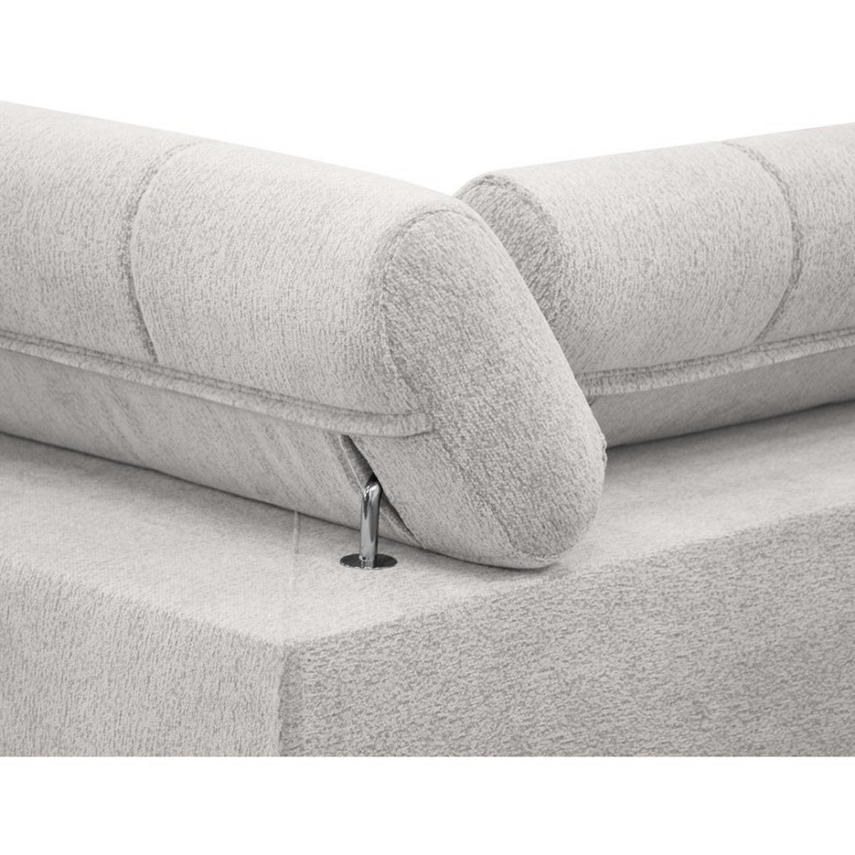 ECKSCHLAFSOFA Vinni Beige, Chenille-Stoff, links - Beige, Textil (265/205cm) - Beautysofa