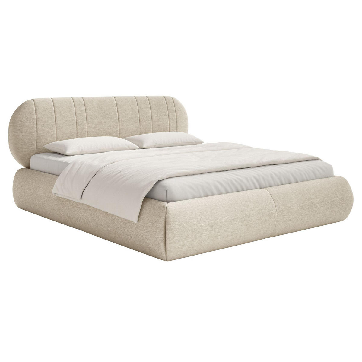 POLSTERBETT Asmelio Beige 180x200 cm - Beige, Holz/Textil (180/200cm) - Selsey