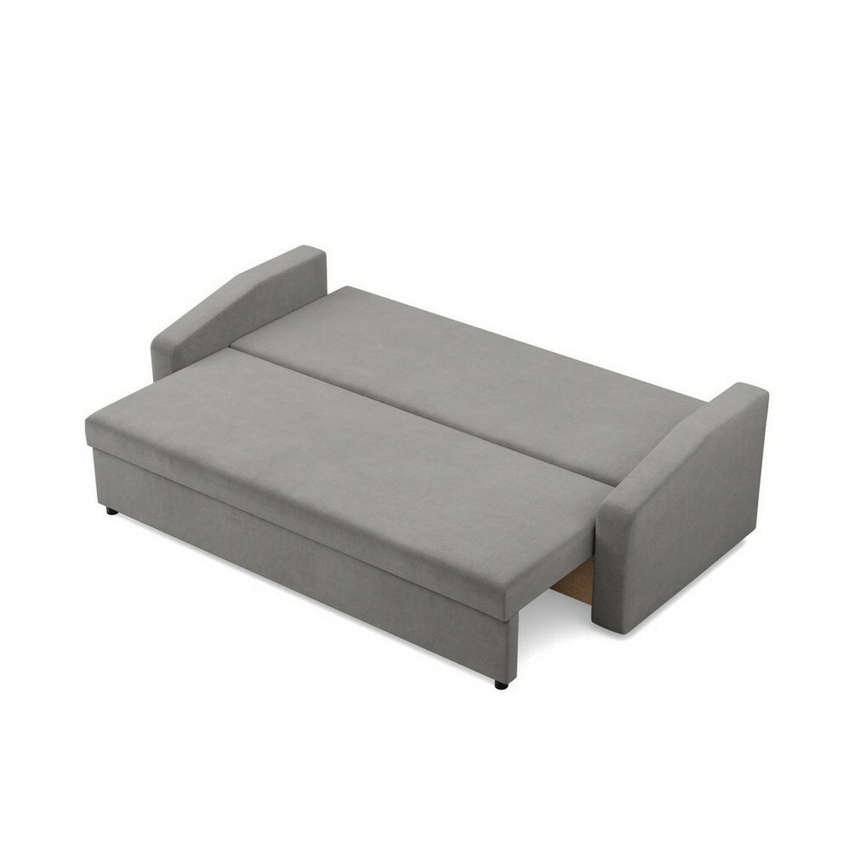 SOFA Neo mit abgeschrägter Armlehnen hellgrau - Hellgrau, Textil (220/92/92cm) - SIMKAM Furniture