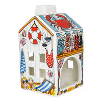 LICHTHAUS Strandhaus in Bunt - 14,50cm - Multicolor, Keramik (8.5/14.5/8.3cm) - Blond Amsterdam