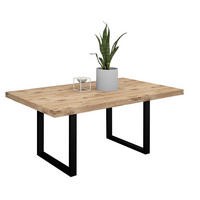 ESSTISCH Elgin 3 210x80x100 Metall+Holzwerkstoff Schwarz/Viking Oak - Eichefarben/Schwarz, Holzwerkstoff (210/100/80cm) - 58aufmkessel