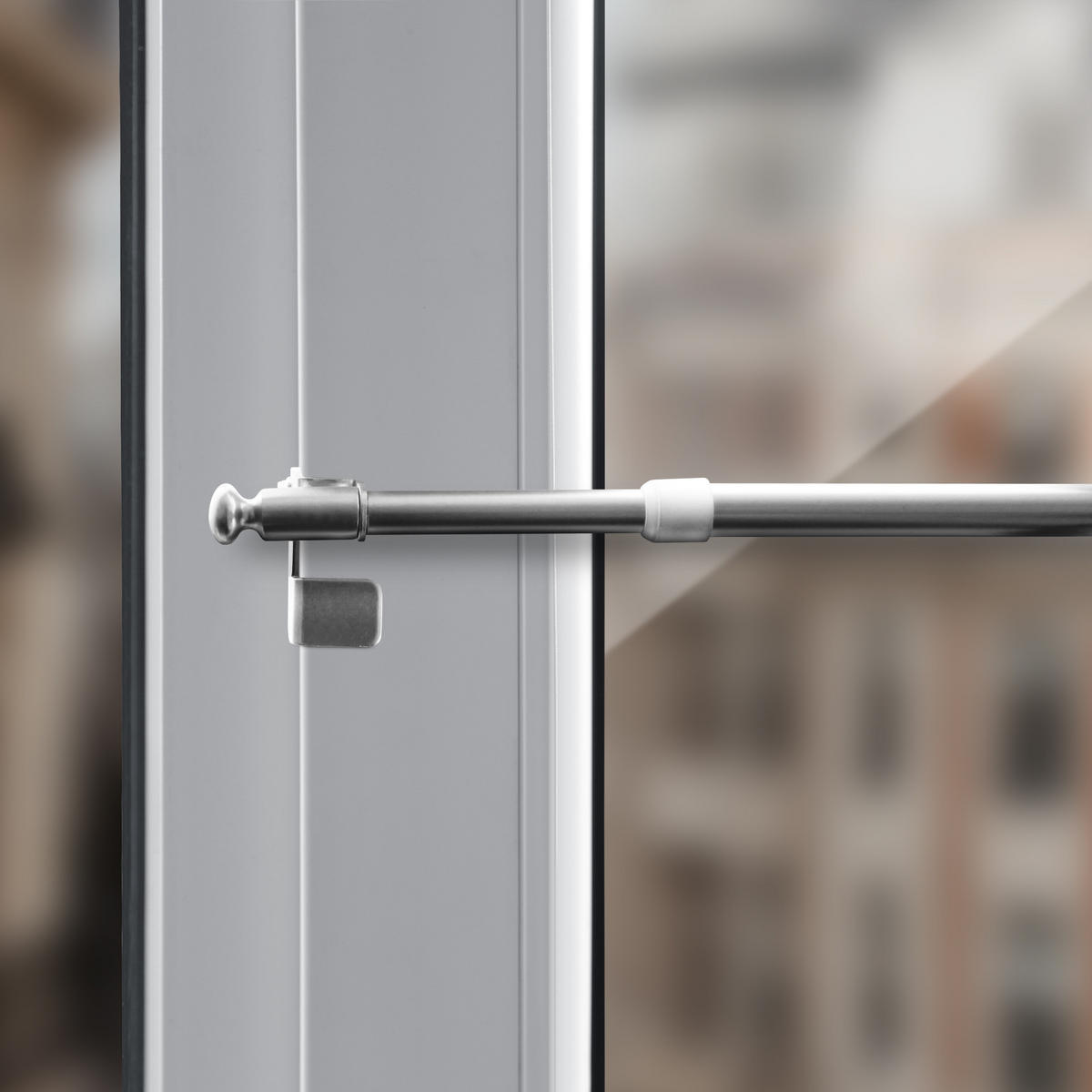KLEMMSTANGE ausdrehbar/ausziehbar Ø8/10mm ( Silber Fit-Ball ) 80-100 cm - Silberfarben, Metall (1/1/100cm) - Bestlivings