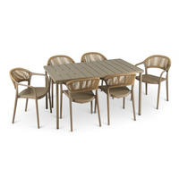 GARTENMÖBEL SET NARCISO - Champagner, Metall - IDIMEX