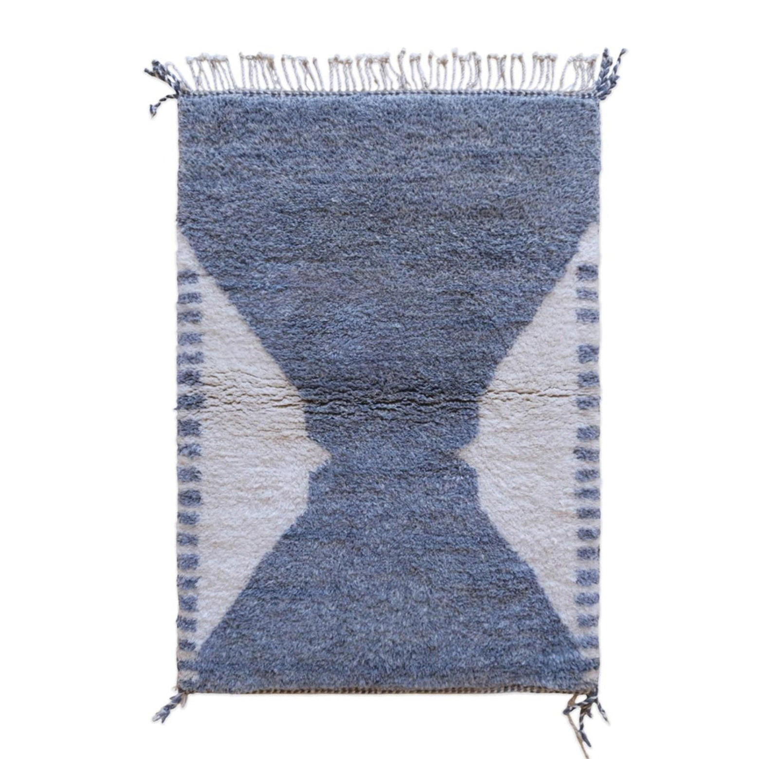 BERBERTEPPICH Prestige elegant 114x 164 cm - Blau, Naturmaterialien (114/164cm) - AFK Living