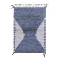 BERBERTEPPICH Prestige elegant 114x 164 cm - Blau, Naturmaterialien (114/164cm) - AFK Living
