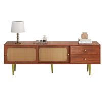 TV-SCHRANK mit Schiebetüren 160 x 40 x 60 cm MDF Walnut - Braun, Holzwerkstoff (40/60/160cm) - Beauniv